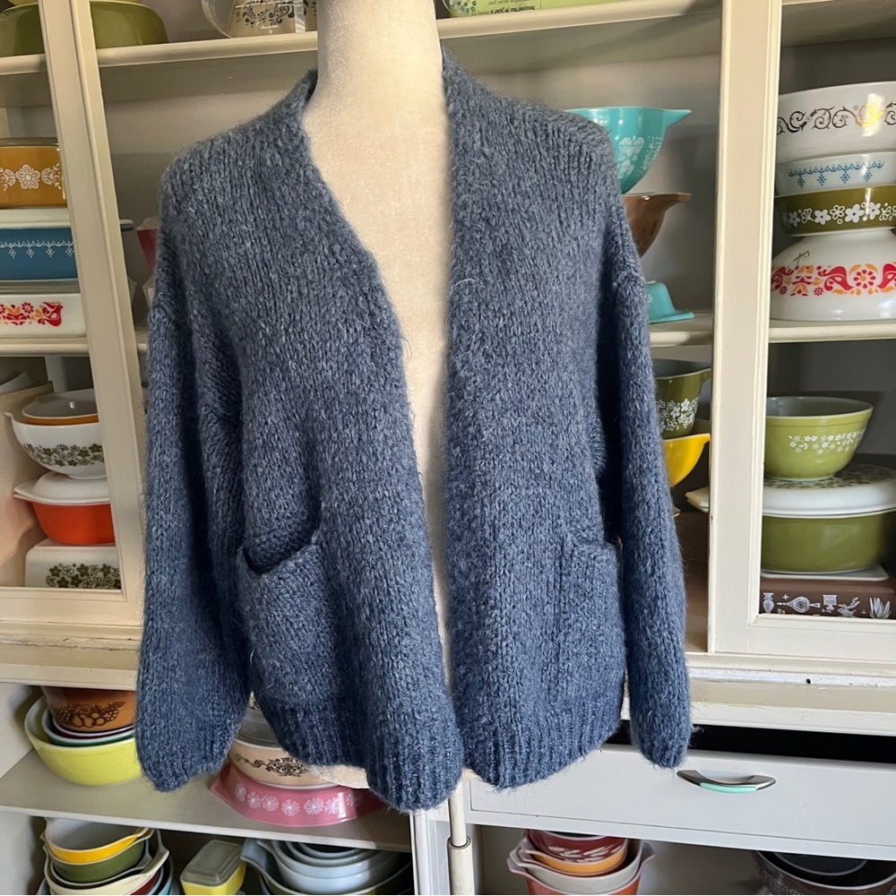 Nina Kendosa Blue Slouchy Cardigan - Size Medium